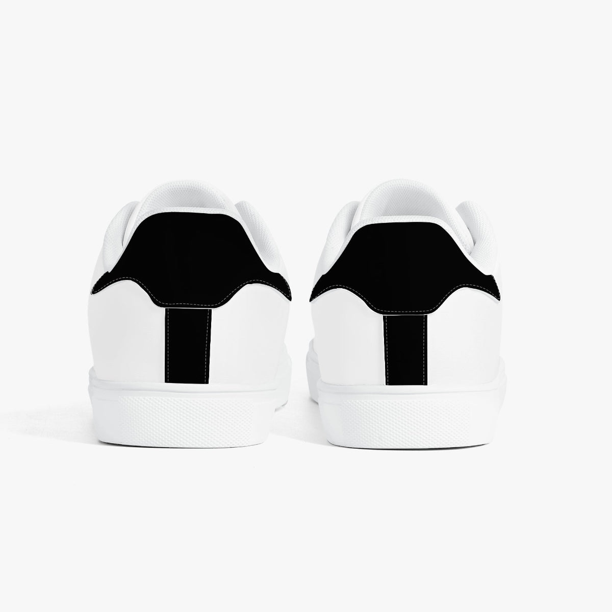 White sneakers on a white background