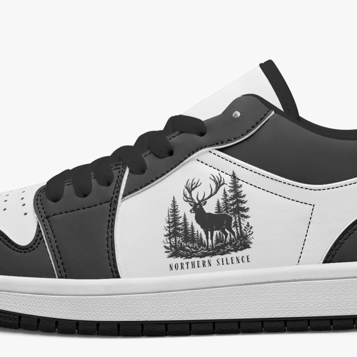Northern Silence Stag Retro Low Leather Sneakers
