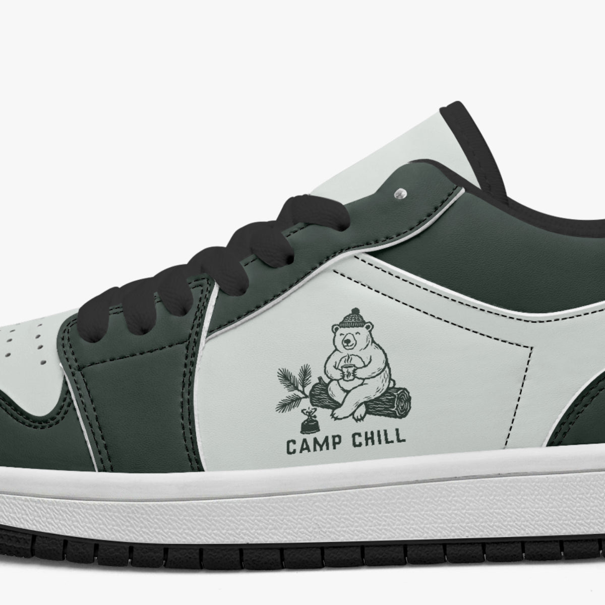 Camp Chill Cozy Bear Retro Low Leather Sneakers