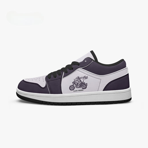 Easy Rider Motorcycle Dog Retro Low Leather Sneakers