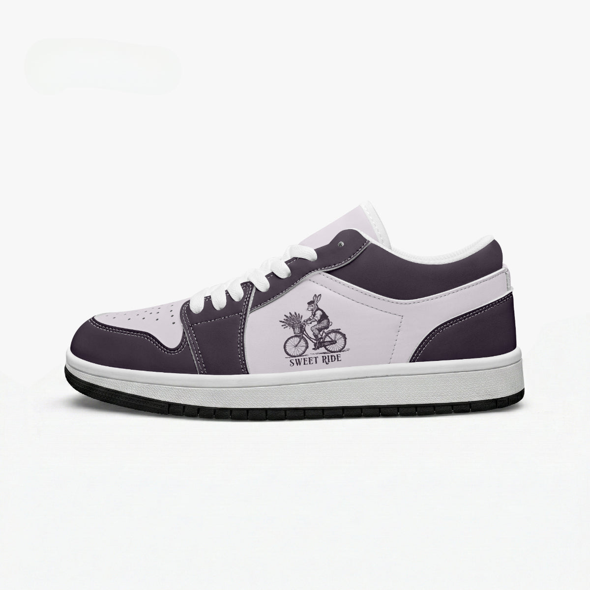 Sweet Ride Bunny Bicycle Retro Low Leather Sneakers