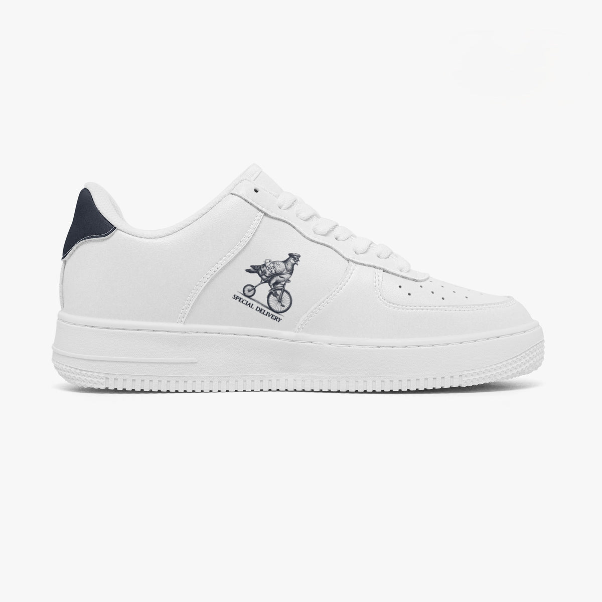 "Special Delivery" Pigeon Bold Sole Leather Sneakers