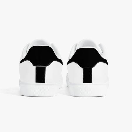 White sneakers on a white background