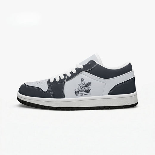 Sunday Breeze Vintage Scooter Girl Retro Low Leather Sneakers