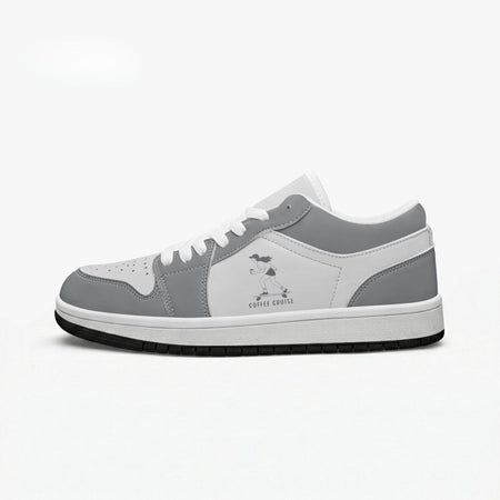 Coffee Cruise Longboard Girl Retro Low Leather Sneakers
