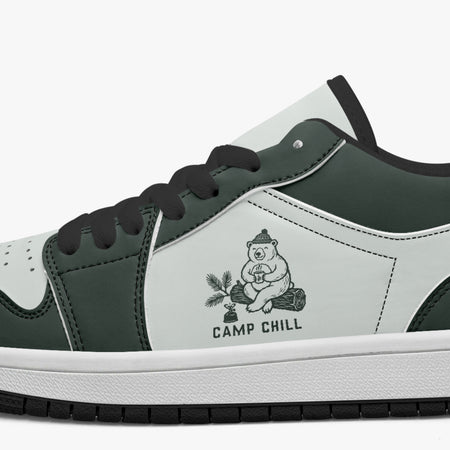 Camp Chill Cozy Bear Retro Low Leather Sneakers
