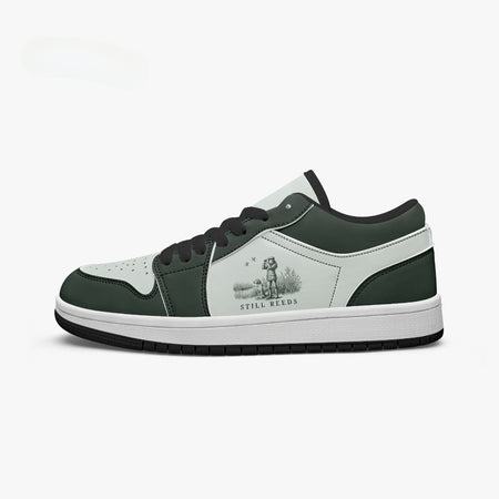 Still Reeds Birdwatching & Dog Retro Low Leather Sneakers