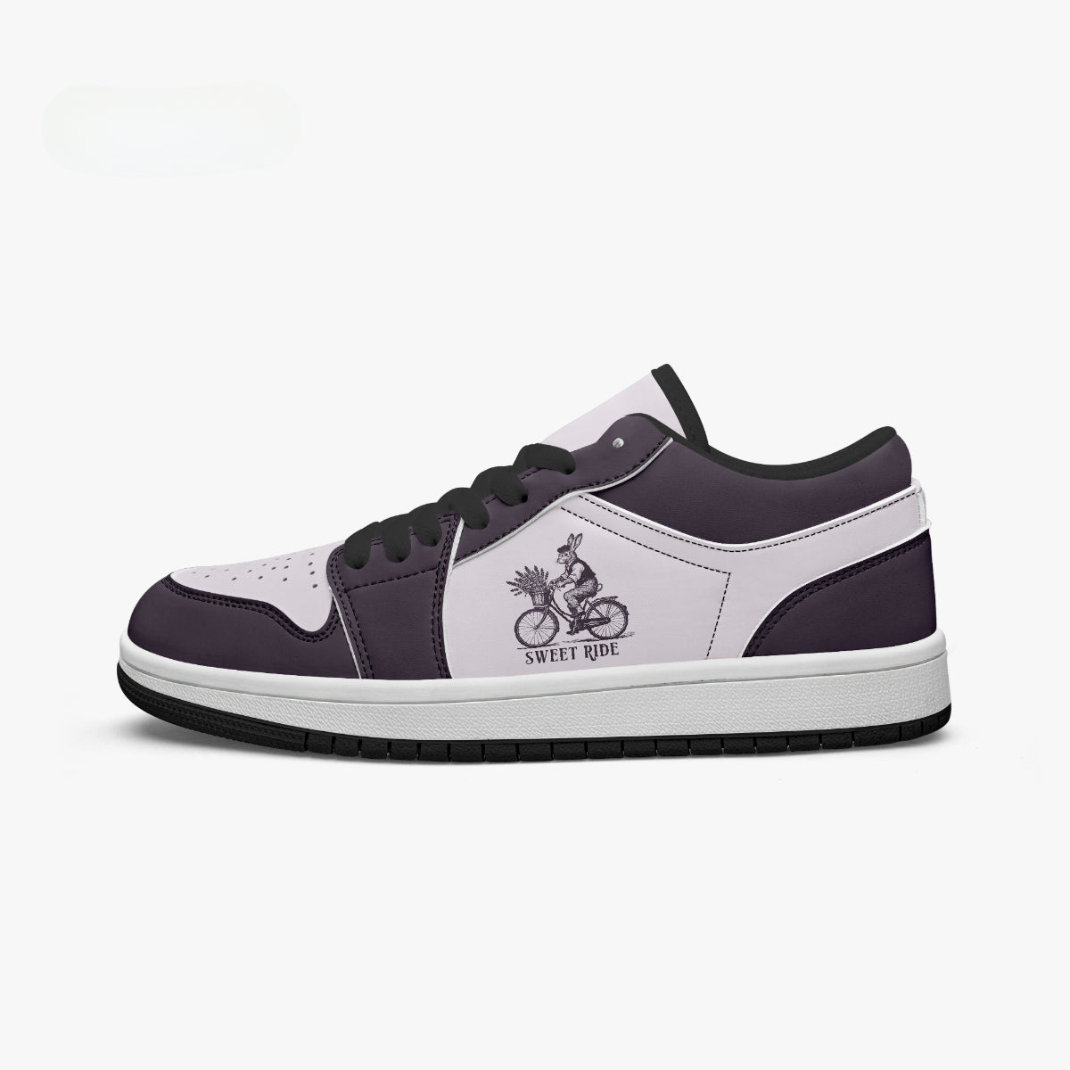 Sweet Ride Bunny Bicycle Retro Low Leather Sneakers