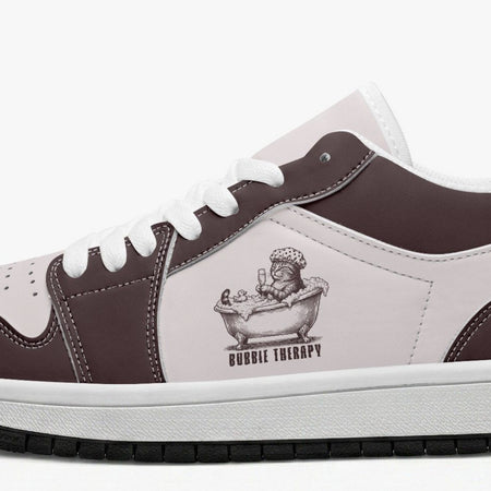 Bubble Therapy Bath Cat Retro Low Leather Sneakers