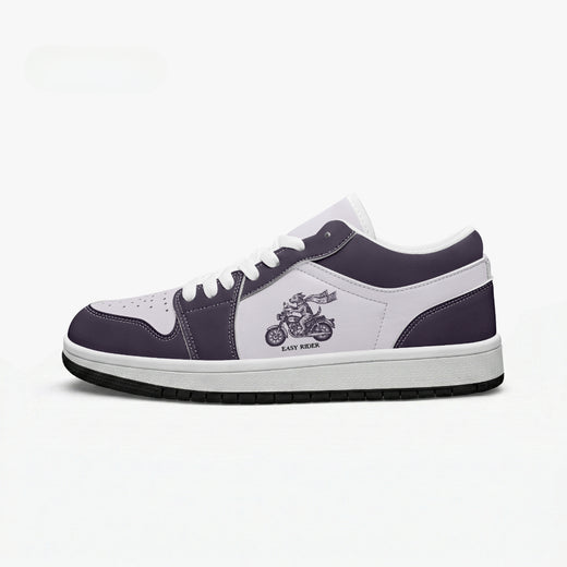 Easy Rider Motorcycle Dog Retro Low Leather Sneakers