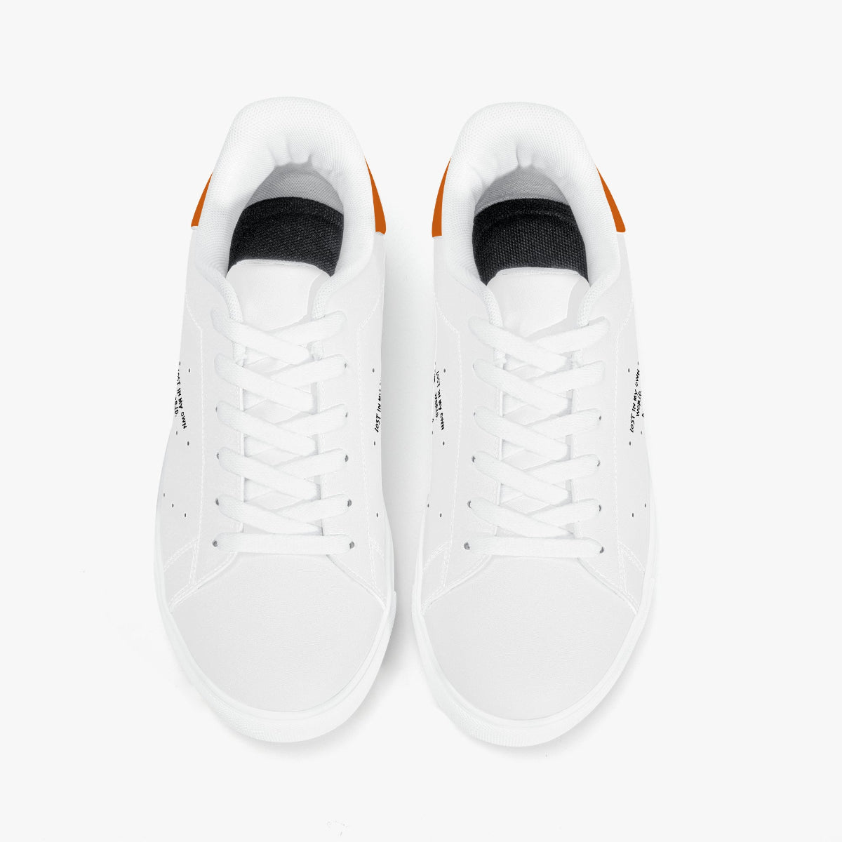 "Lost In My Own World" Cozy Reader Casual Leather Sneakers