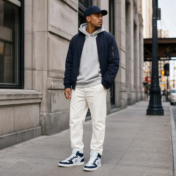 High-Top Leather Sneakers